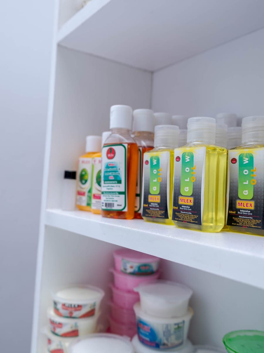 Product shelf in store
